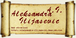 Aleksandra Ilijašević vizit kartica